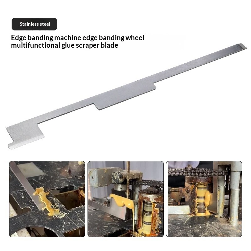 Professional Stainless Steel Glue Scraper | 430mm Dual-Sided Blade | 2.8mm Thick Anti-Warp Tool - Image 2