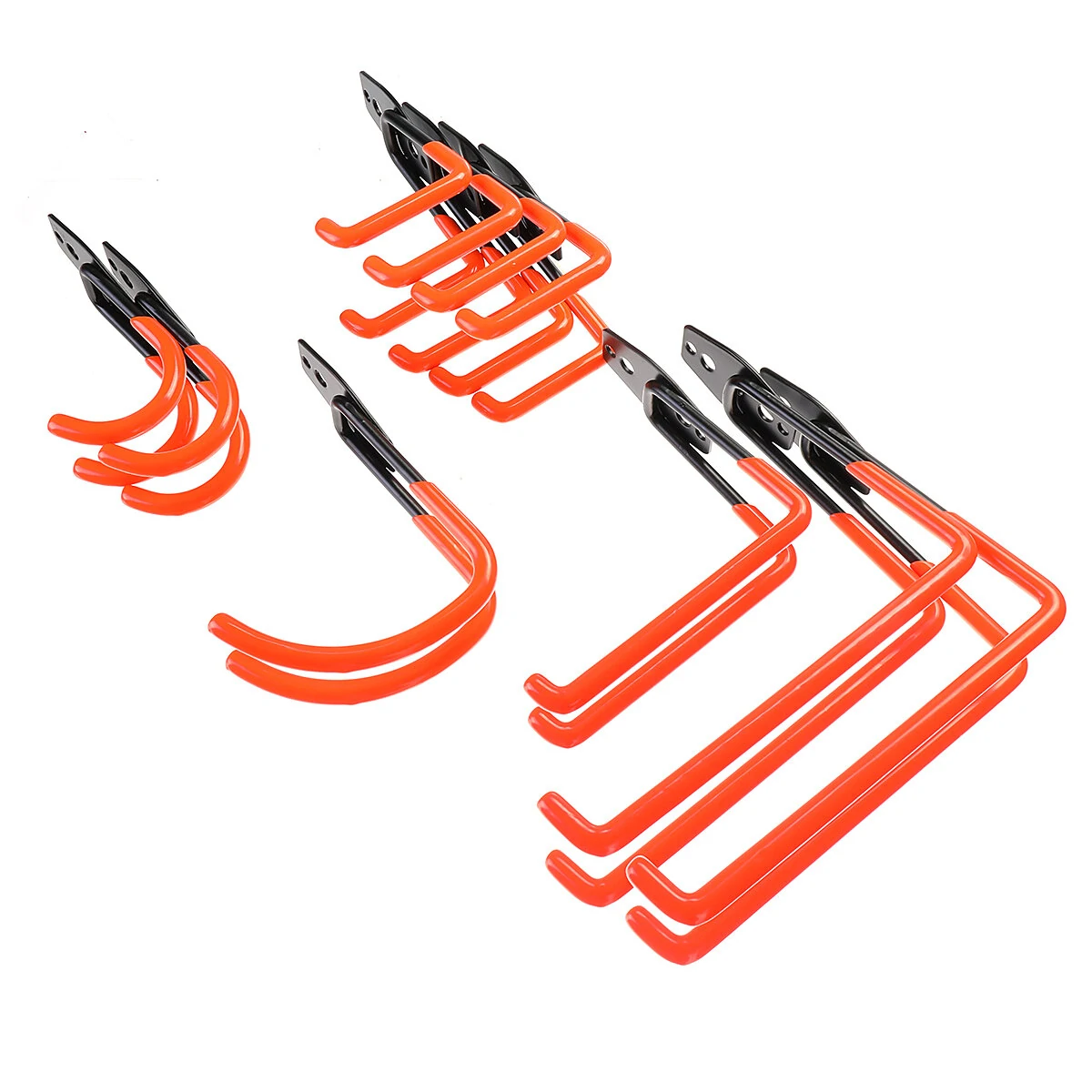Wall Mounted Garage Hooks Set - 10-Pack Tool Storage Organizer for Workshop & Garden - Image 2