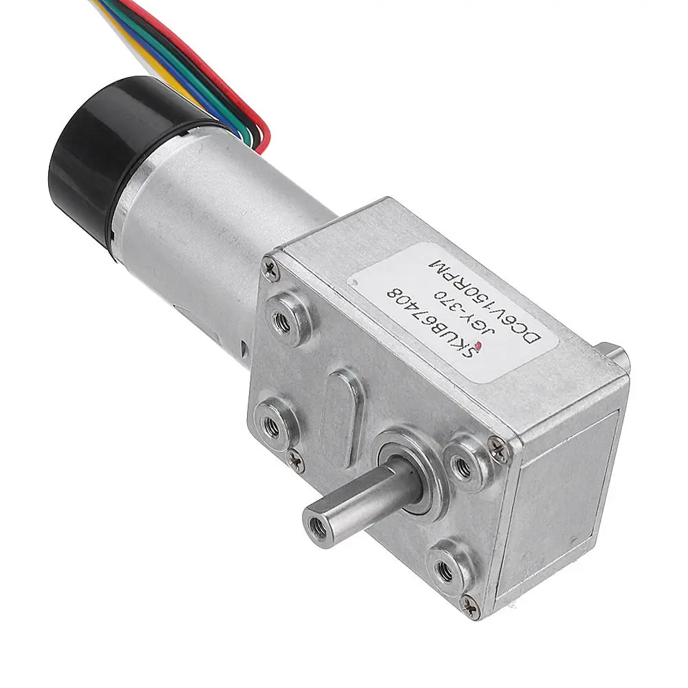 Machifit JGY-370 DC 6V Gear Motor | Double Shaft Worm Reduction Self-Locking - Image 5