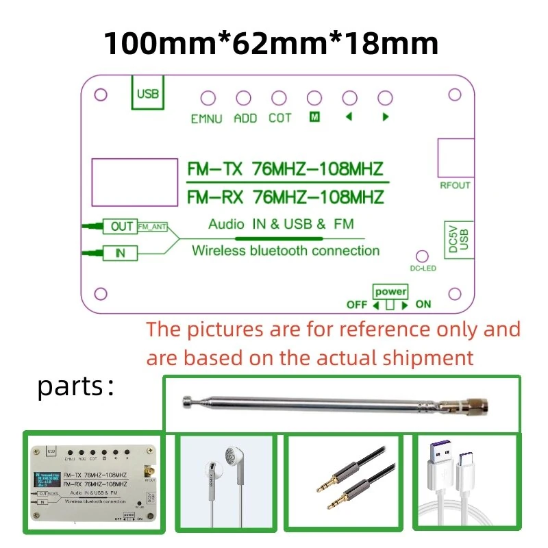 Multifunction Stereo FM Transmitter | Bluetooth Audio Receiver | 76-108MHz Long Range - Image 4