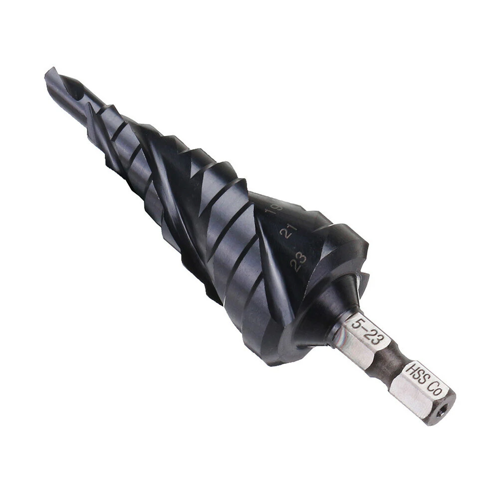 Drillpro 3 Flute Step Drill Bit - TiAlN Coated HRC89 - Cobalt M35 HSS - 1/4 Inch Hex Shank - Image 2
