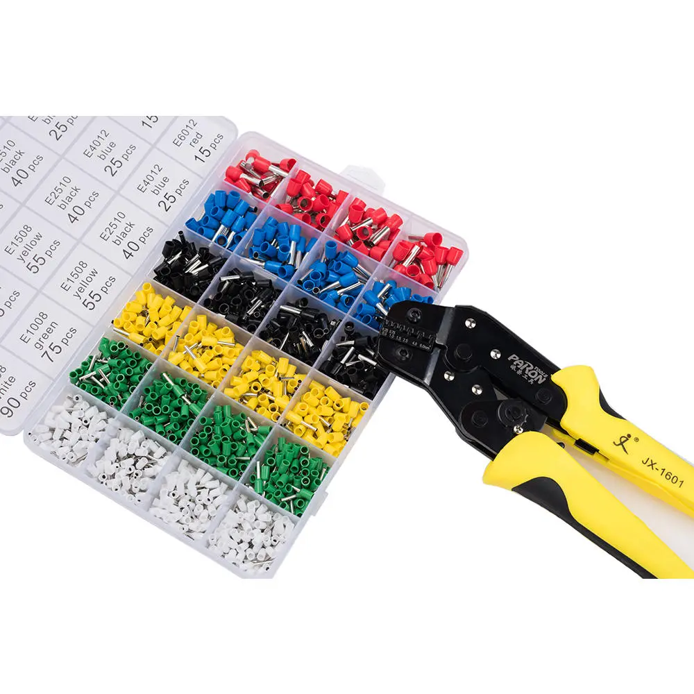 PARON JX-1601-06T Ratchet Crimper Plier | AWG20-10 Kit with 1200 Terminals - Image 3