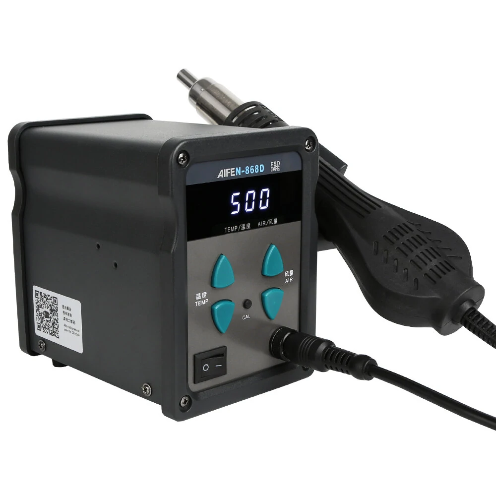 AIFEN 868D 700W Hot Air Rework Station - 100-500°C Soldering Tool for Phone Repair - Image 4