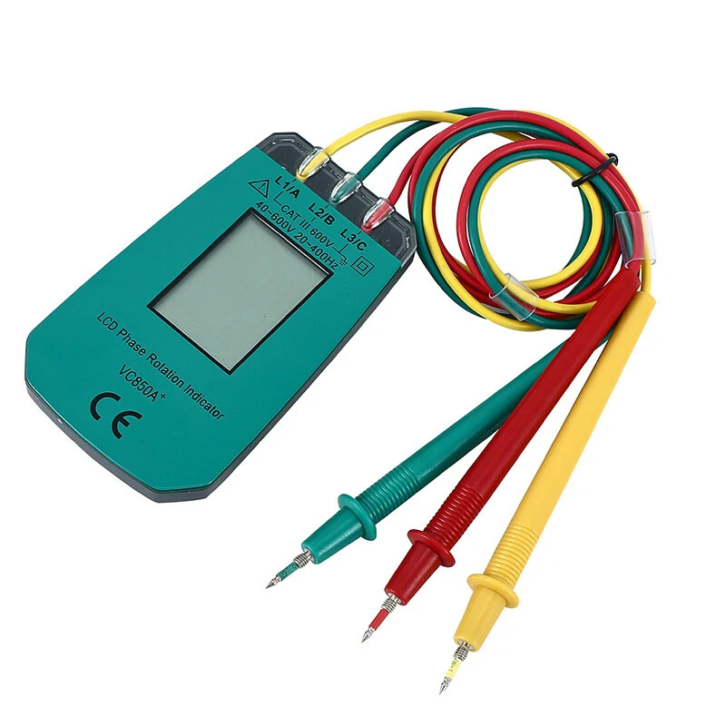 3 Phase Tester - Digital Phase Sequence Indicator | 40V-600V AC Voltage Detector - Image 3