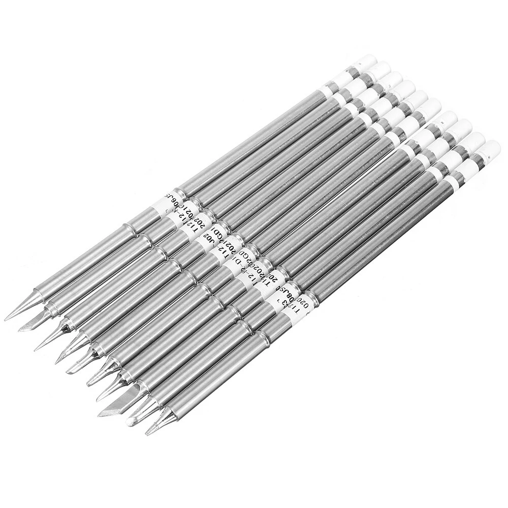 10PCS T12 Lead-Free Alloy Soldering Iron Tips Set | Stainless Steel - Image 2