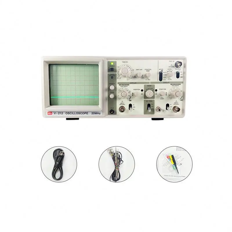 V-212A MCH Dual Channel 20MHz Oscilloscope | 110V/220V with Frequency Meter - Image 3