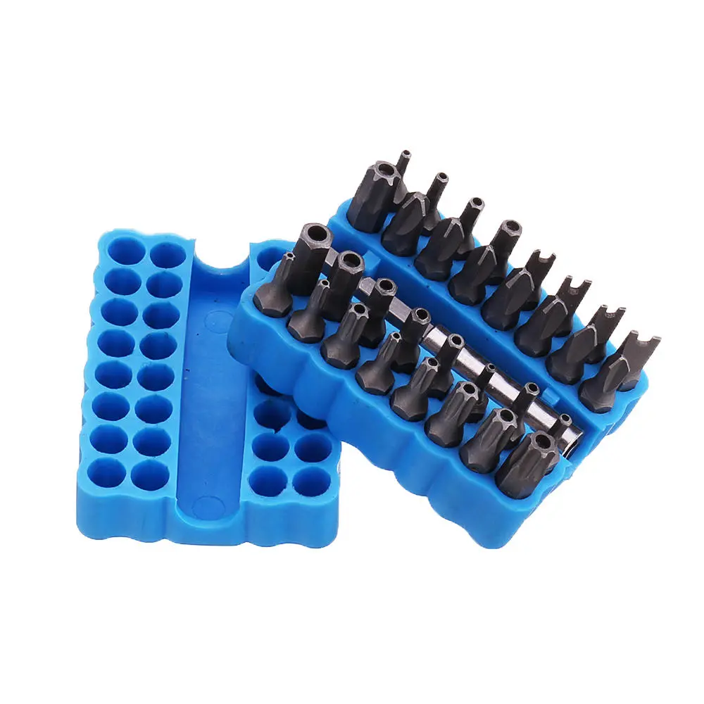 Drillpro 33pcs Magnetic Screwdriver Bit Set - Torx Star & Tri Wing Bits with Holder - Image 4