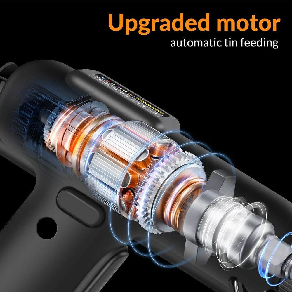 80W Automatic Soldering Iron Kit - 110V/220V with Ceramic Heater for Electronics Repair - Image 3