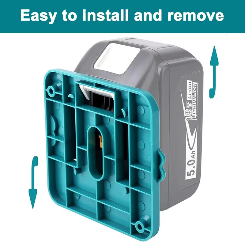 DeWalt Battery Rack | 5 or 10 Pack Holder for 14.4V 18V Li-ion Tools - Wall Mount - Image 3
