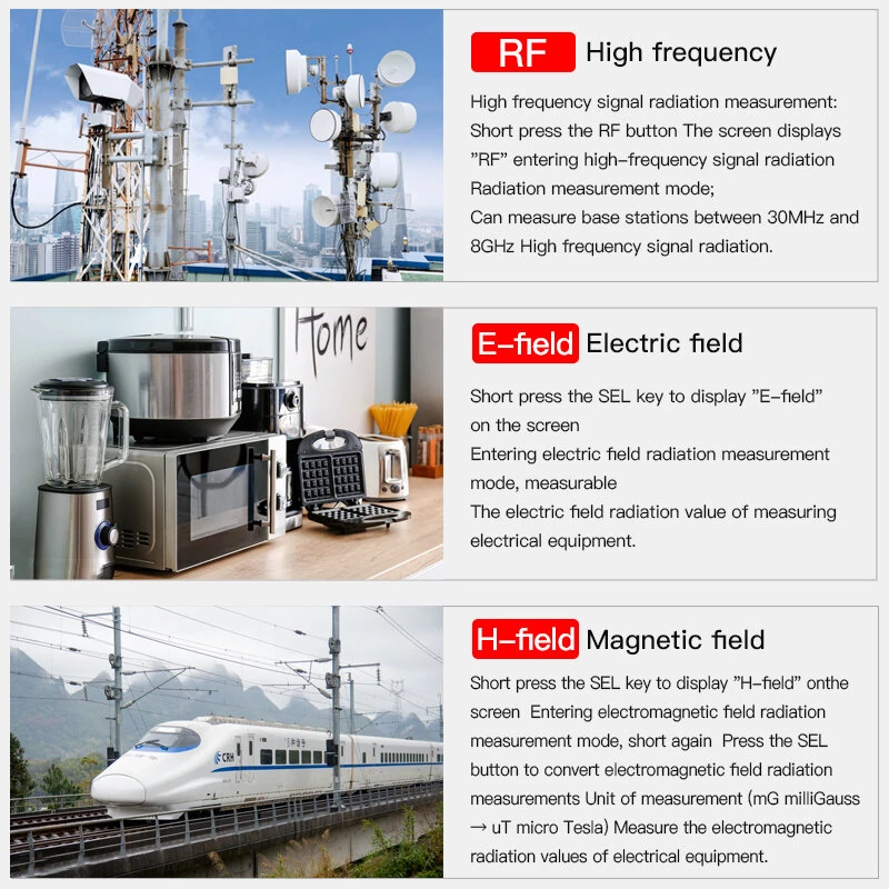 MESTEK EMF02R EMF Meter | Electromagnetic Radiation Detector for Home | High Frequency & Magnetic Field - Image 4
