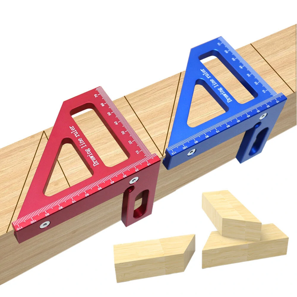 Aluminum Alloy Woodworking Square Protractor | Miter Triangle Ruler for Carpentry - Image 3