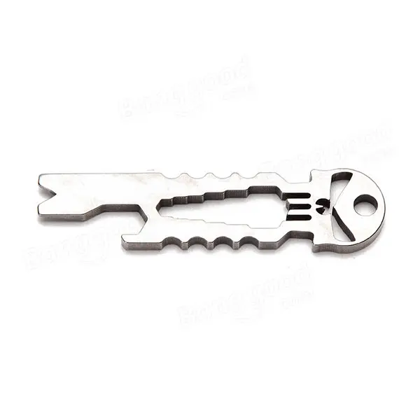Skull Shape Multifunction Keychain - Stainless Steel Tactical EDC Multitool & Screwdriver - Image 5