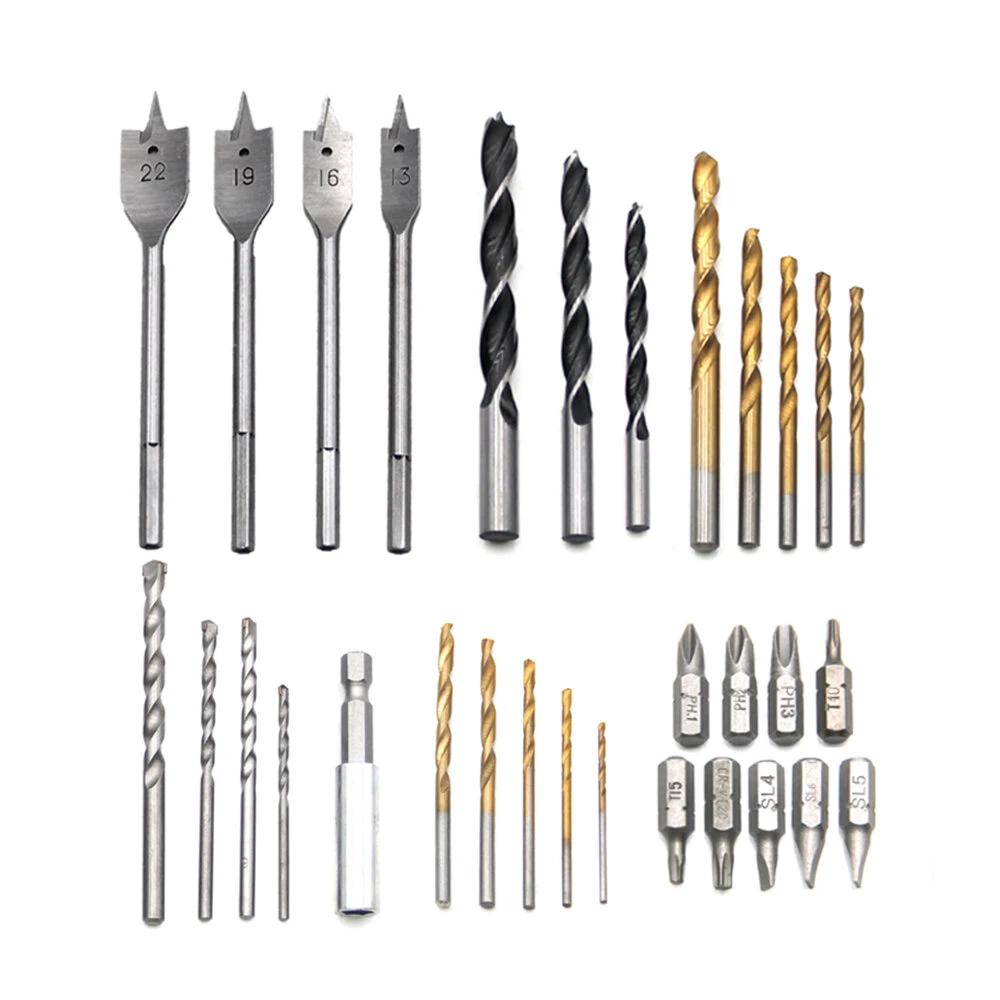 31Pcs Titanium Coated Hole Saw Set - 1/4 Inch Hex Shank with Magnetic Rod - Image 2