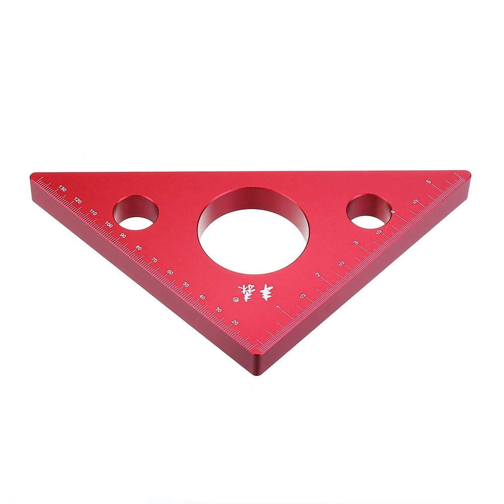 Drillpro 90 Degree Aluminum Ruler - Metric & Inch Woodworking Triangle Ruler - Image 4