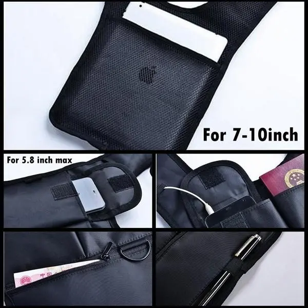 EDC Anti Theft Underarm Holster Bag - Black Nylon Multifunction Inspector Shoulder Bag - Image 5