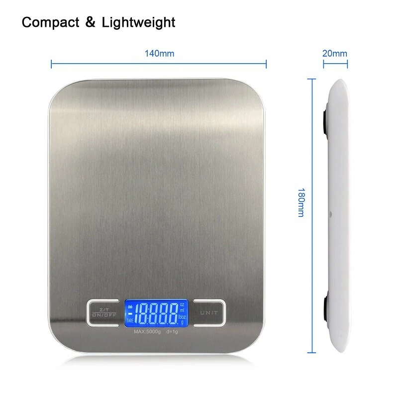 Multifunctional Electronic Food Scale | 5KG/10KG High Precision | Stainless Steel - Image 4