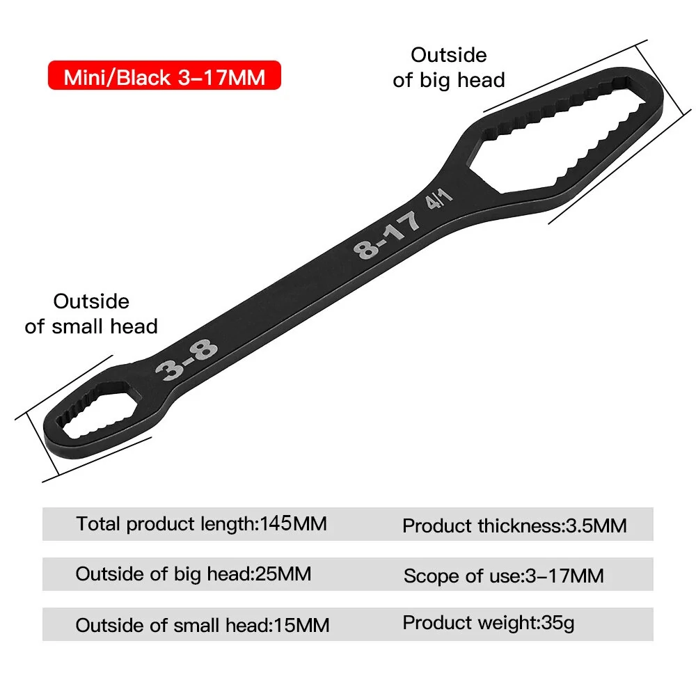 Universal Torx Wrench 8-22mm | Self-Tightening Glasses Tool | 145mm/160mm Double-Head Spanner for Auto Repair - Image 5