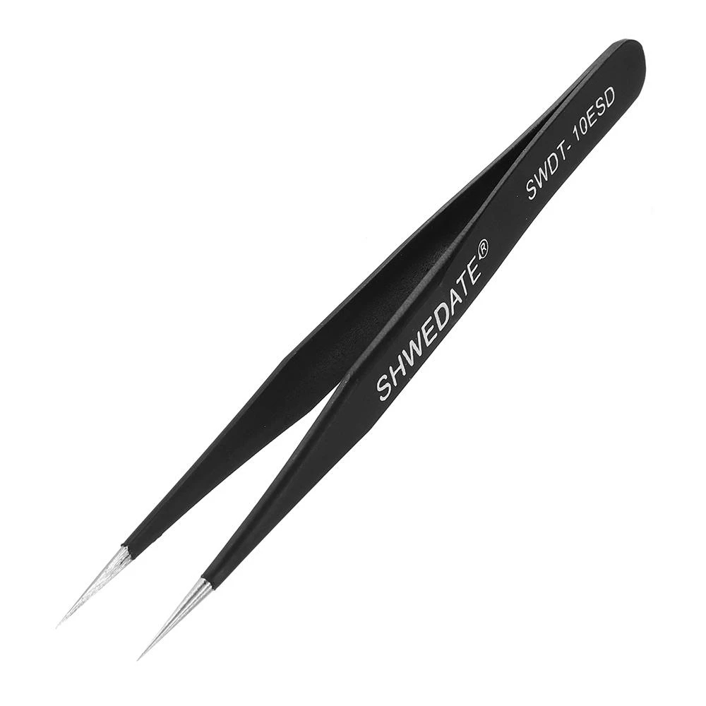 SWDT-10ESD Anti-Static Tweezer | Straight Tip for PC & Phone Repair Tools - Image 4