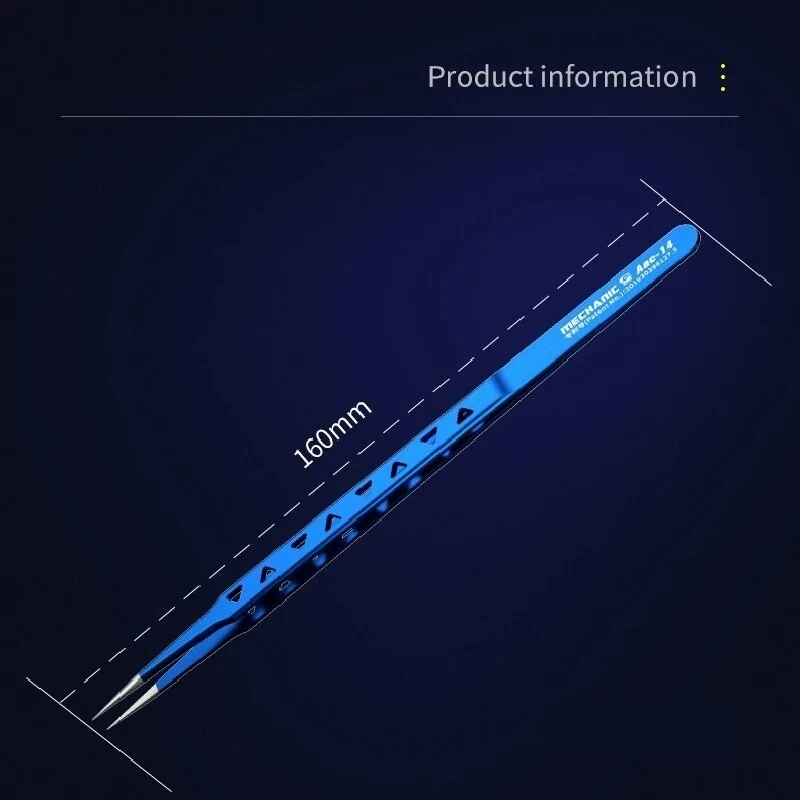 MECHANIC AAC-14 Tweezer | 8-Hole Heat-Dissipating | Lengthened & Thickened for Phone Repair - Image 5