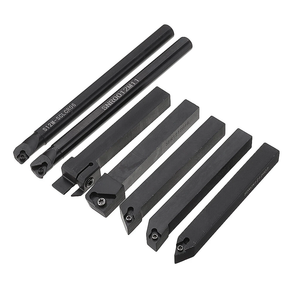 7pcs 12mm Shank Lathe Boring Bar Set - Carbide Inserts Turning Tool Holder - Image 4