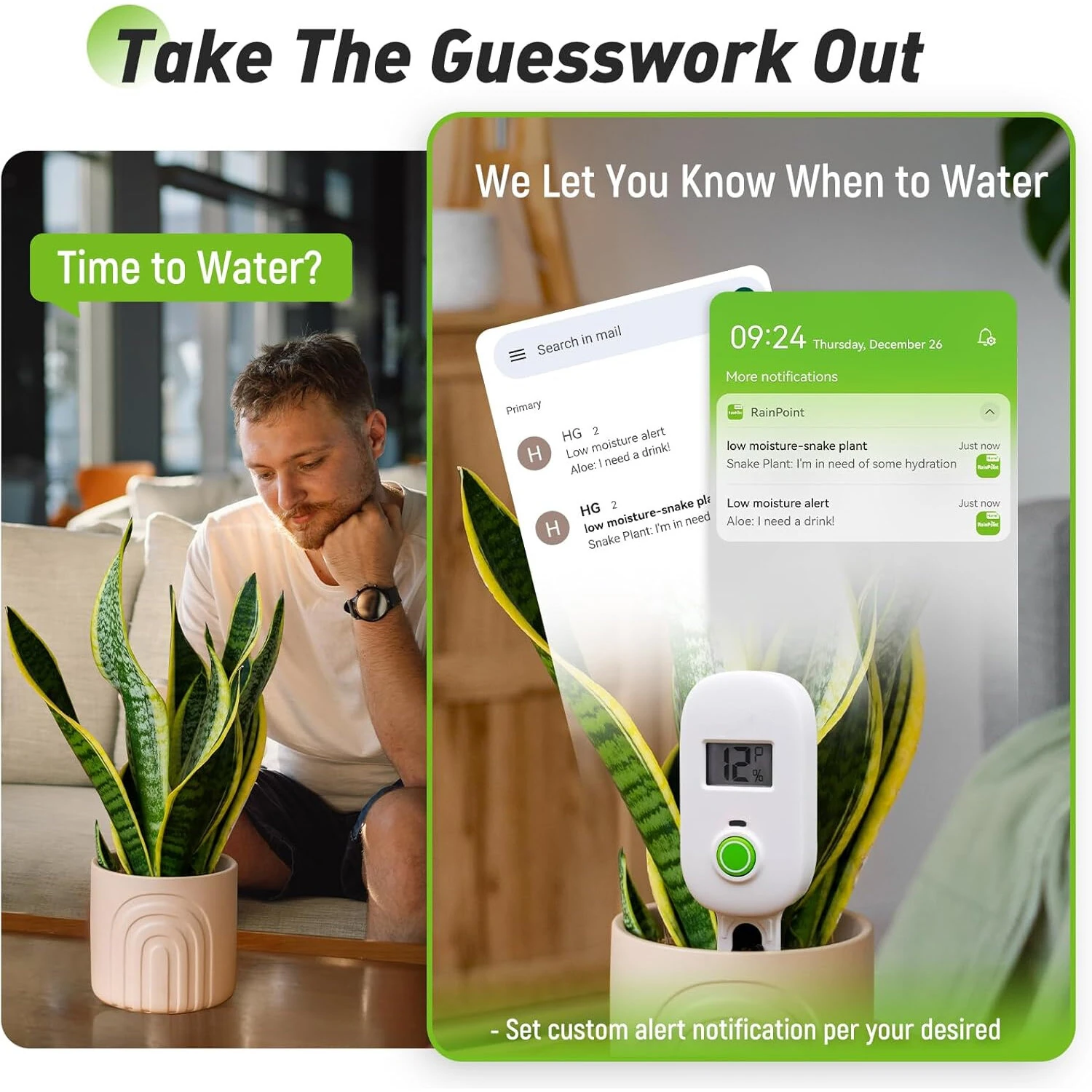 Soil Moisture Meter - Wifi Smart Monitor with Alerts for Garden Care - Image 5