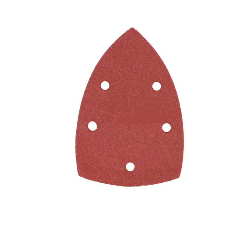 60pcs Triangle Palm Sandpaper Pads Set - 140x140x100mm - 5 Hole - 60 to 400 Grit for Polishing - Image 2