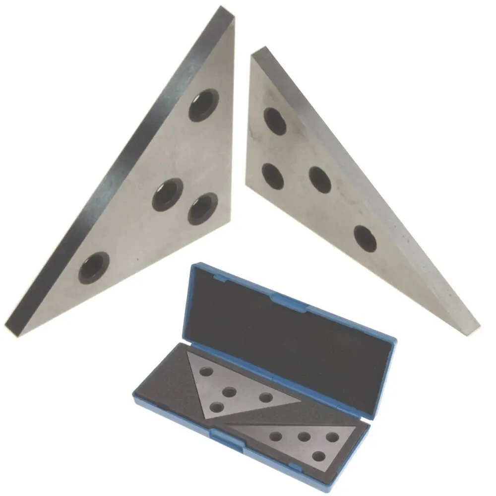 2PCS Solid Angle Plates Set | 30-60-90 & 45-45-90 Degrees | Precision +/- 20 Seconds | Machinist Tool - Image 2