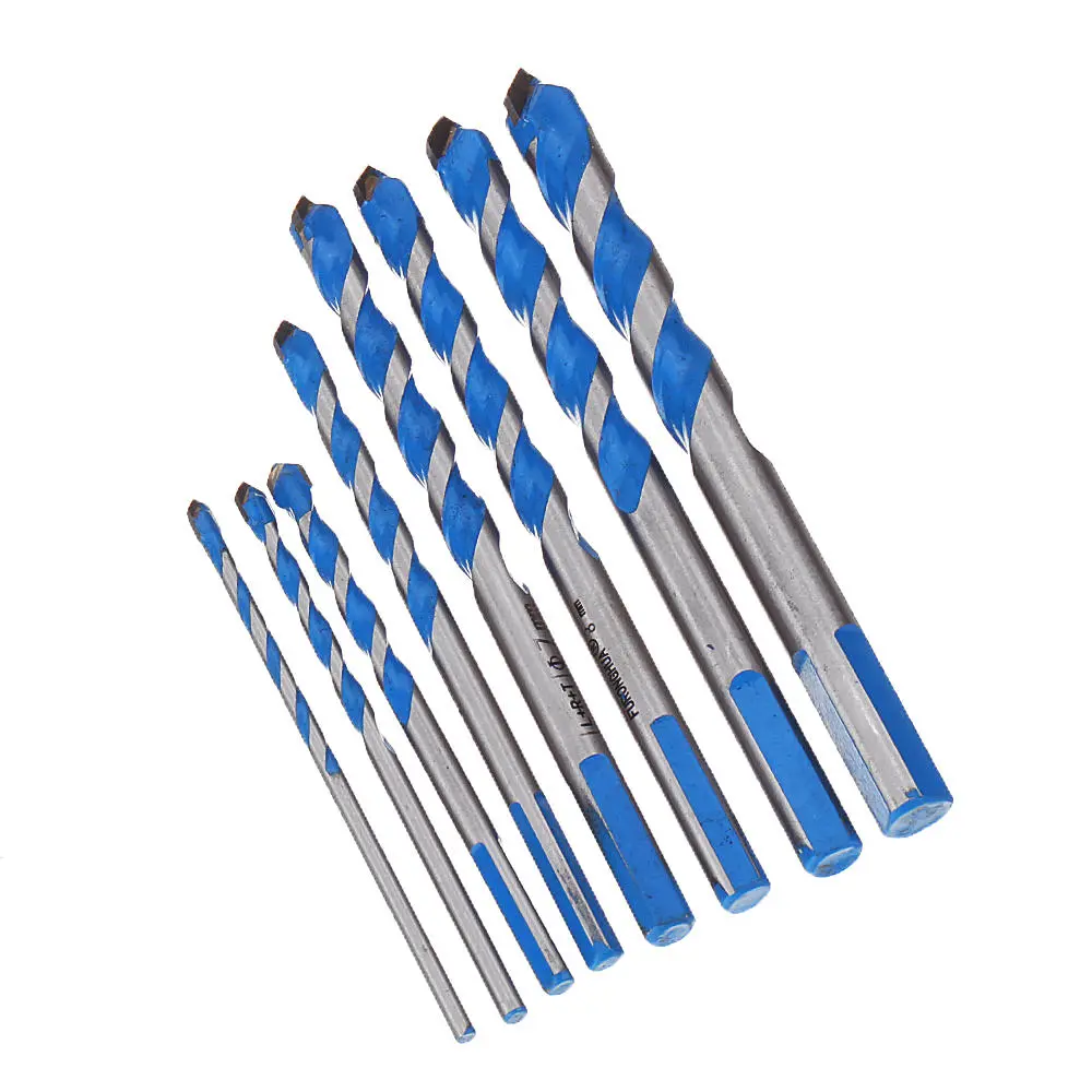 Drillpro 8Pcs Carbide Tip Drill Bit Set | For Concrete Tile Wood Metal - Image 3