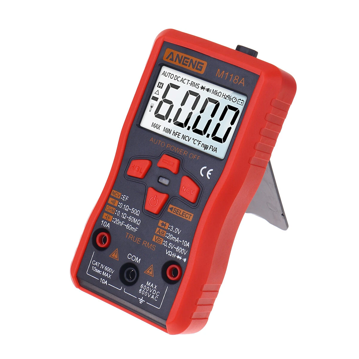 ANENG M118A Digital Multimeter - Professional RMS Auto Tester with Transistor - Image 4