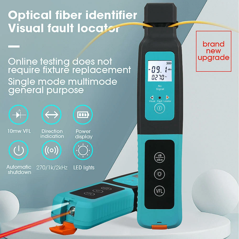 Fiber Optic Identifier with Visual Fault Locator - 800-1700nm for 3.0/2.0/0.9/0.25mm Cable - Image 3