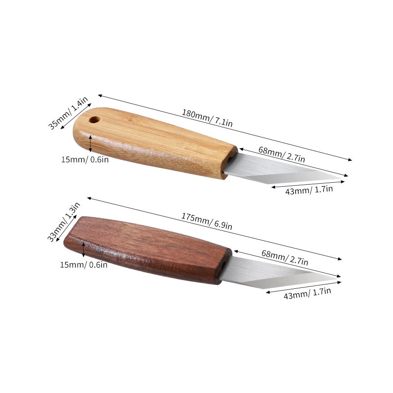 Precision Carving Knife - CRV Blade & Walnut Handle - Woodworking Sculpture Tool - Image 5
