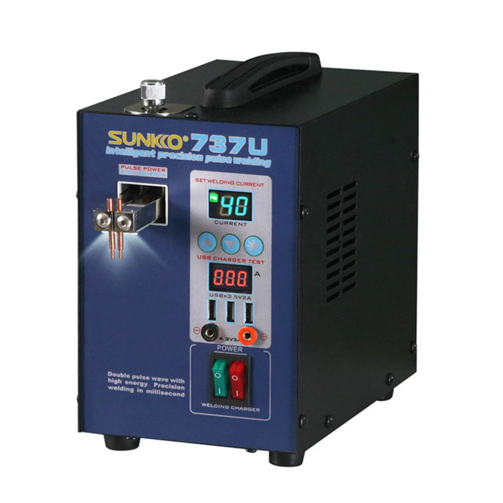 SUNKKO 737U Spot Welder Machine | 2.8KW Double Pulse | USB Charging | 18650 Battery Pack Welder - Image 3