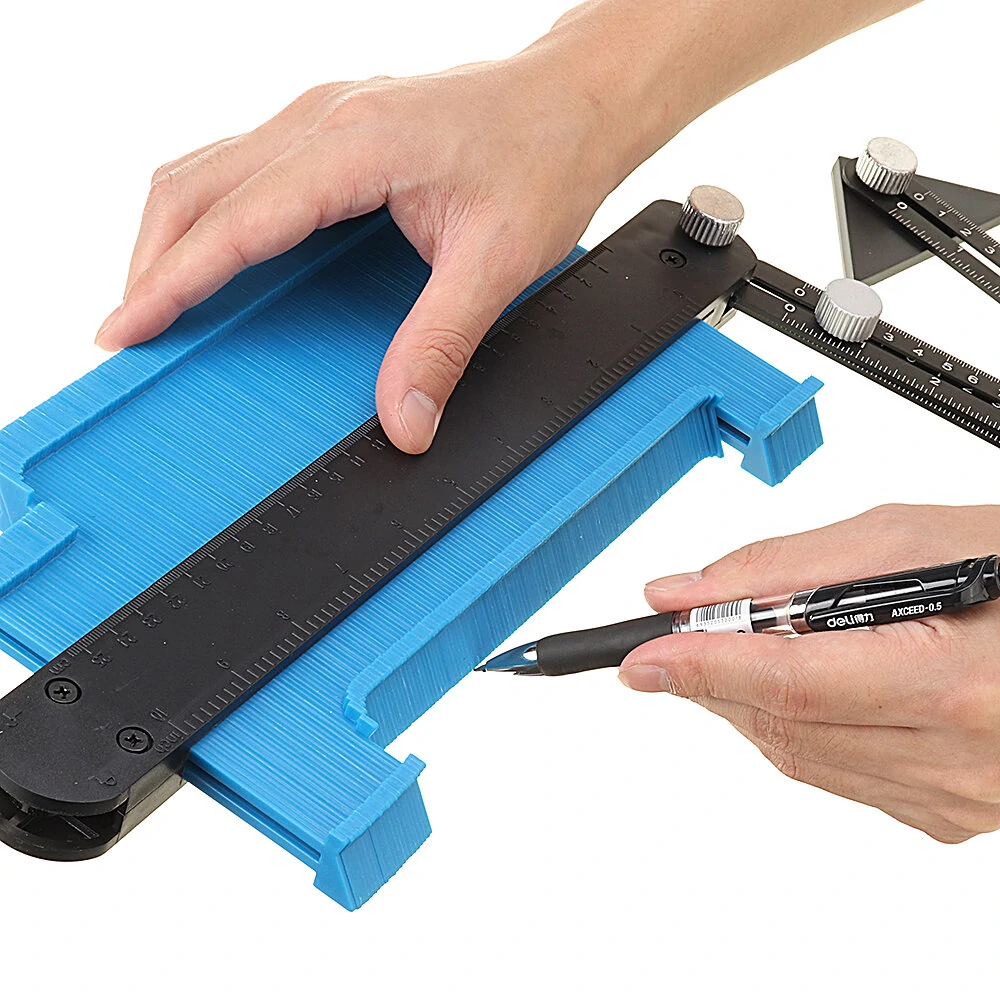 DANIU 0-250MM ABS Contour Gauge | 3X25CM Three-fold Ruler & Triangle Positioner - Image 4