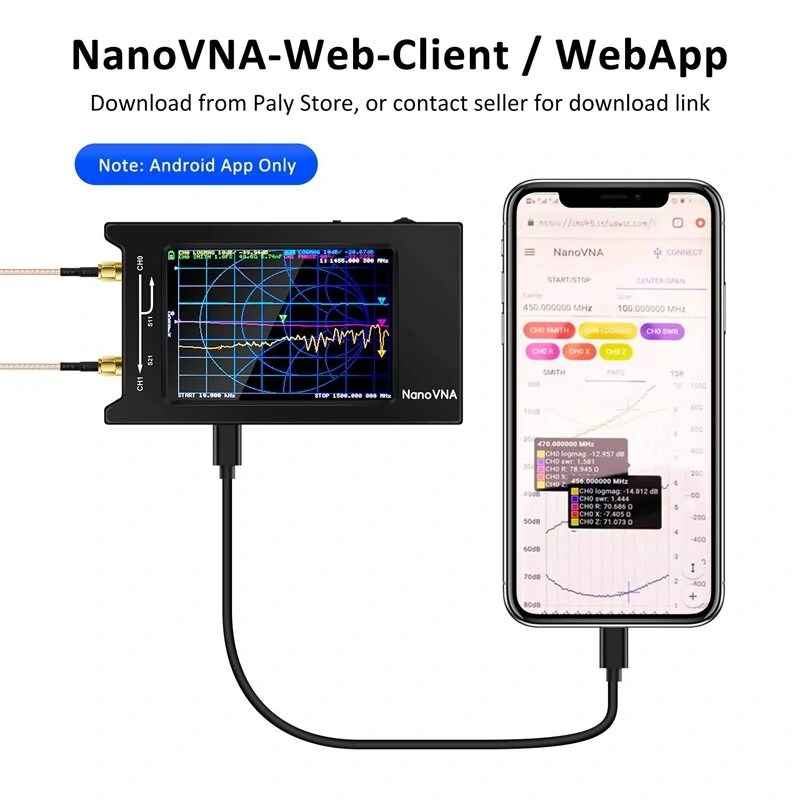 NanoVNA-H4 Vector Network Analyzer | 50KHz-1.5GHz HF/VHF/UHF | 4-inch LCD - Image 5