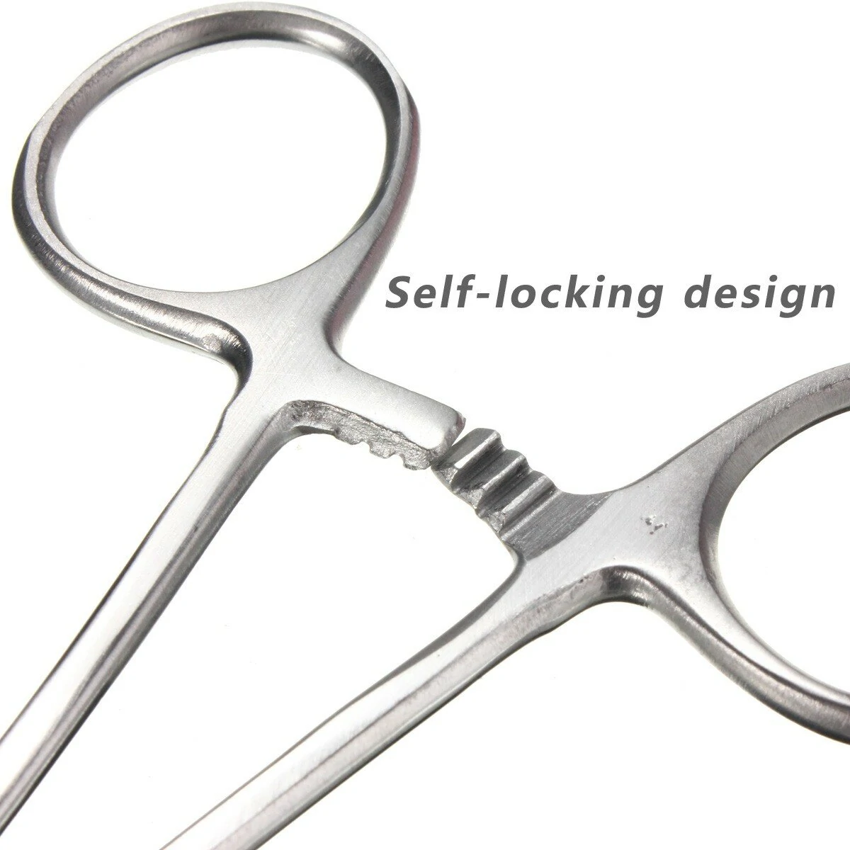 Stainless Steel Self-Locking Forceps - Straight & Curved - 12.5/14/16cm Nursing - Image 5