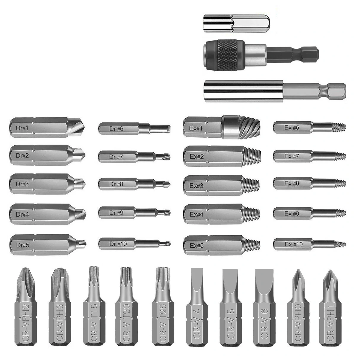 33PCS HSS Screw Extractor Bit Set | Remove Stripped Bolts & Screws - Image 2