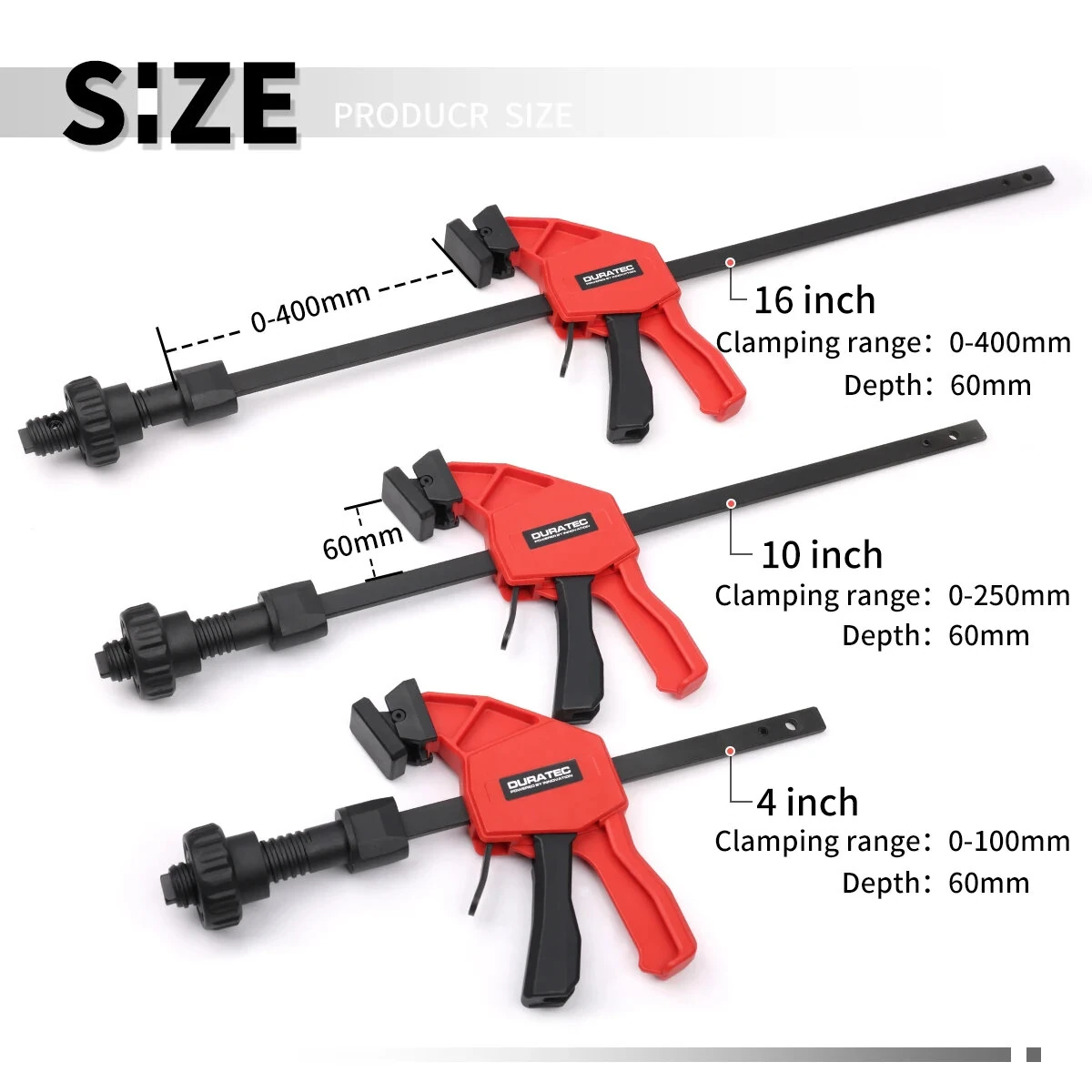 Woodworking MFT Dog Clamp - 4/10/16 Inch Vertical Bench Clamp for 20mm Dog Holes | 60kg Heavy Duty | Tool-Free Locking - Image 2