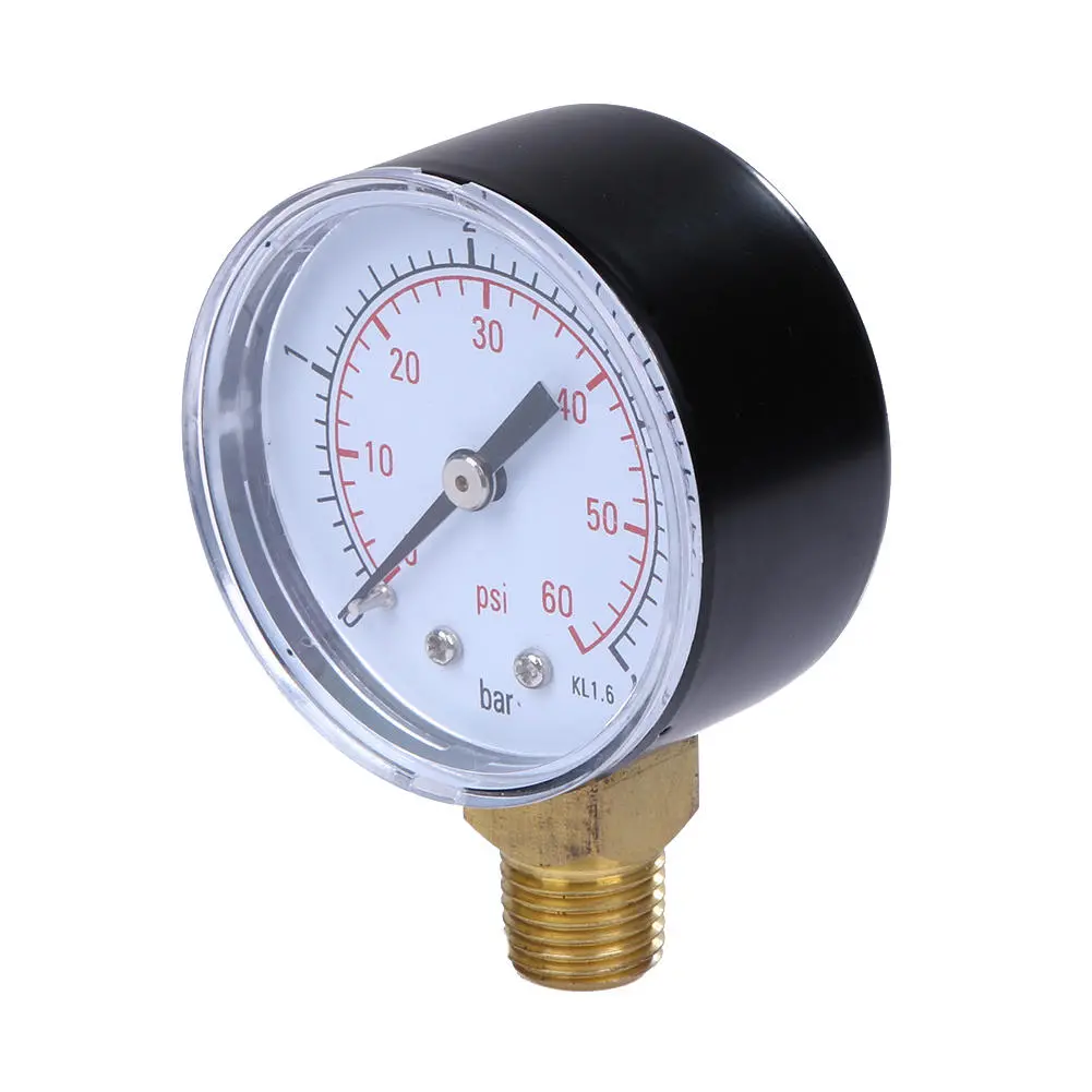 TS-50-4 Pool Spa Filter Pressure Gauge | 0-60 PSI 0-4 Bar | 1/4 Inch NPT Side Mount - Image 2