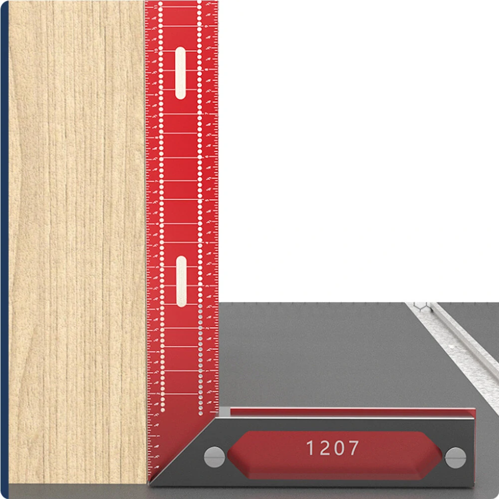Woodworking Square Ruler - 12 & 16 Aluminum Framing & Mitre Square for Leveling - Image 3