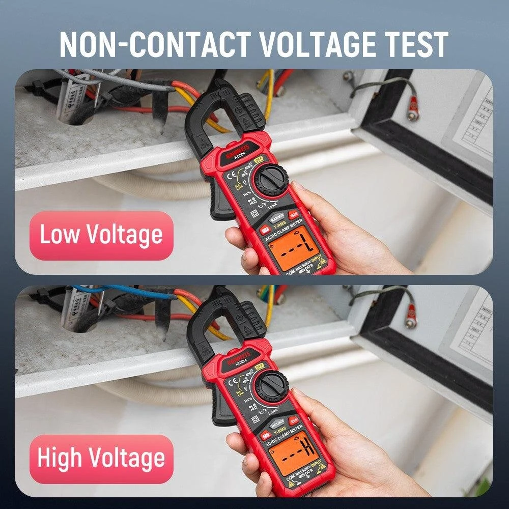 KAIWEETS KC604 Digital Clamp Meter - True-RMS AC/DC Voltage Tester | NCV, Auto Shut-Off, Backlight - Image 4