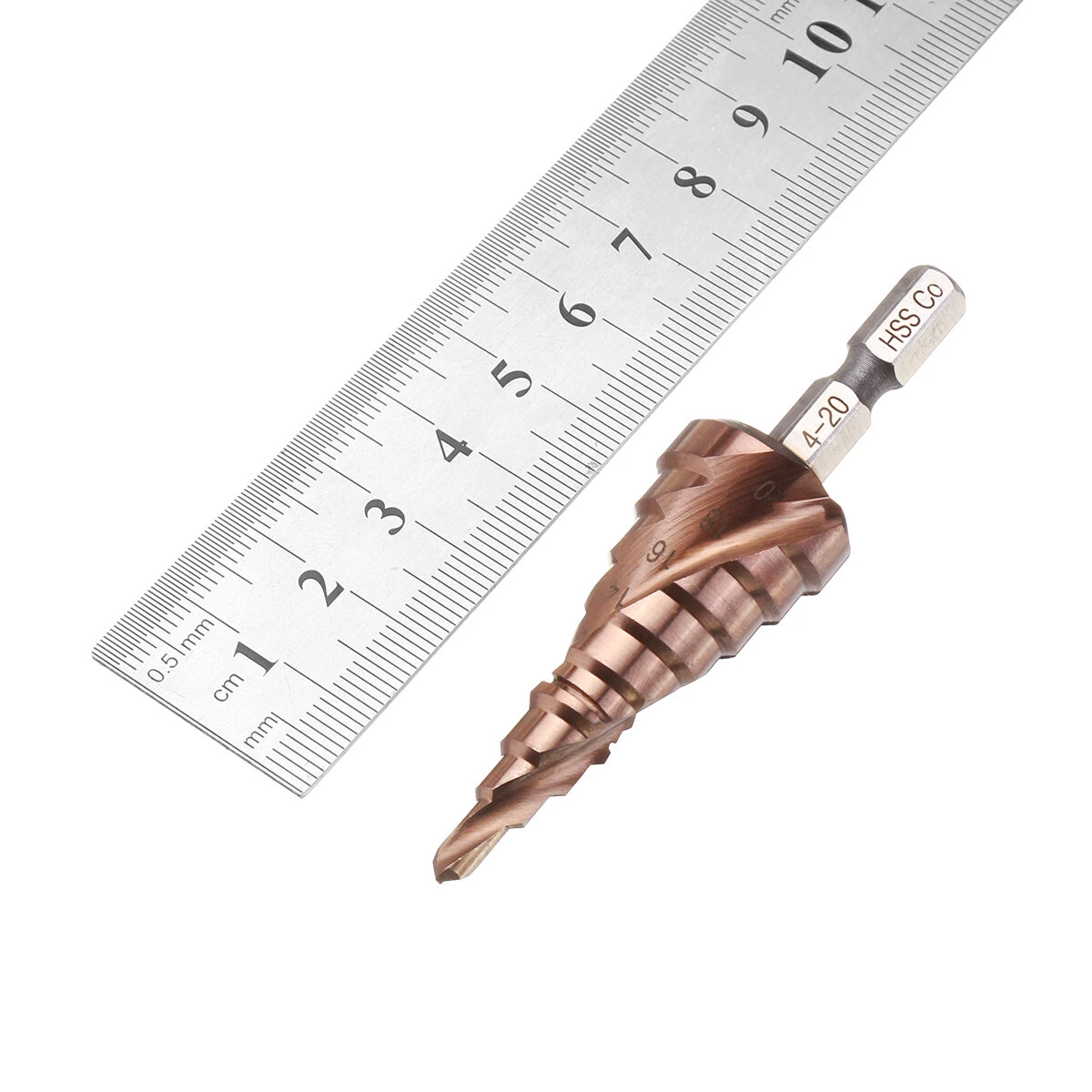 3Pcs M35 Cobalt Step Drill Bit Set - 3-12/4-20/4-32mm | 1/4 Hex Shank HSS-Co - Image 5