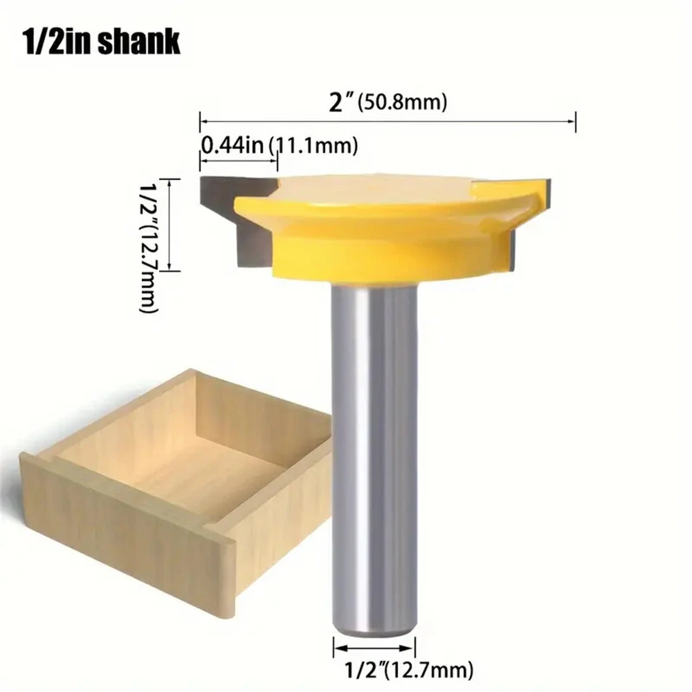 Drawer Tenon Router Bit - 1/2 & 8mm Shank - Tungsten Carbide Sharp Edged - Image 3