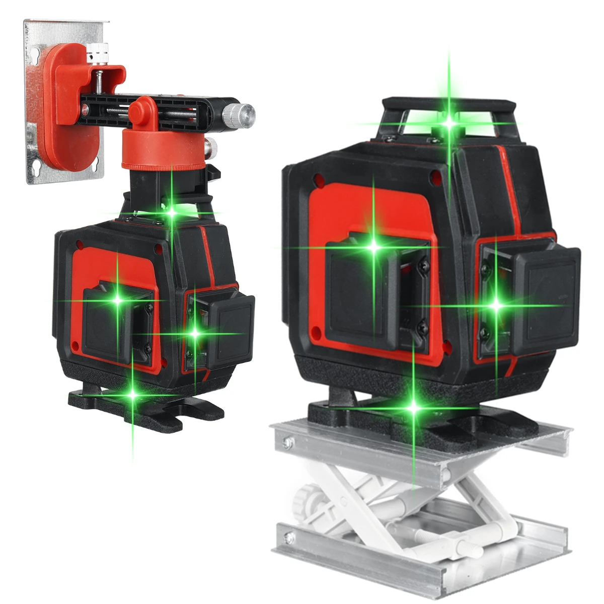 360 Degree Self Leveling Green Laser Level - 8/12/16 Line Cross Line Measure Tool Kit - Image 3