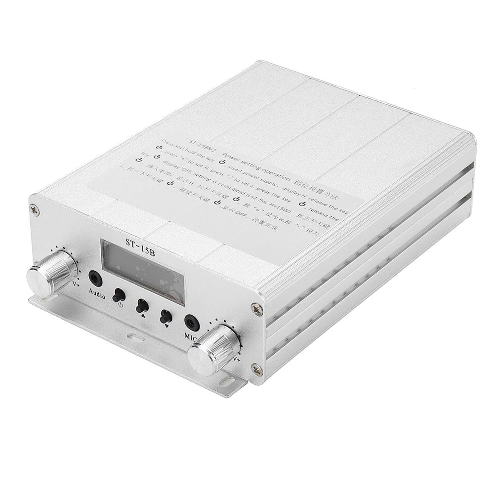 ST-15B 1.5W/15W PLL FM Broadcast Transmitter | 87-108MHz Stereo Radio Station - Image 5