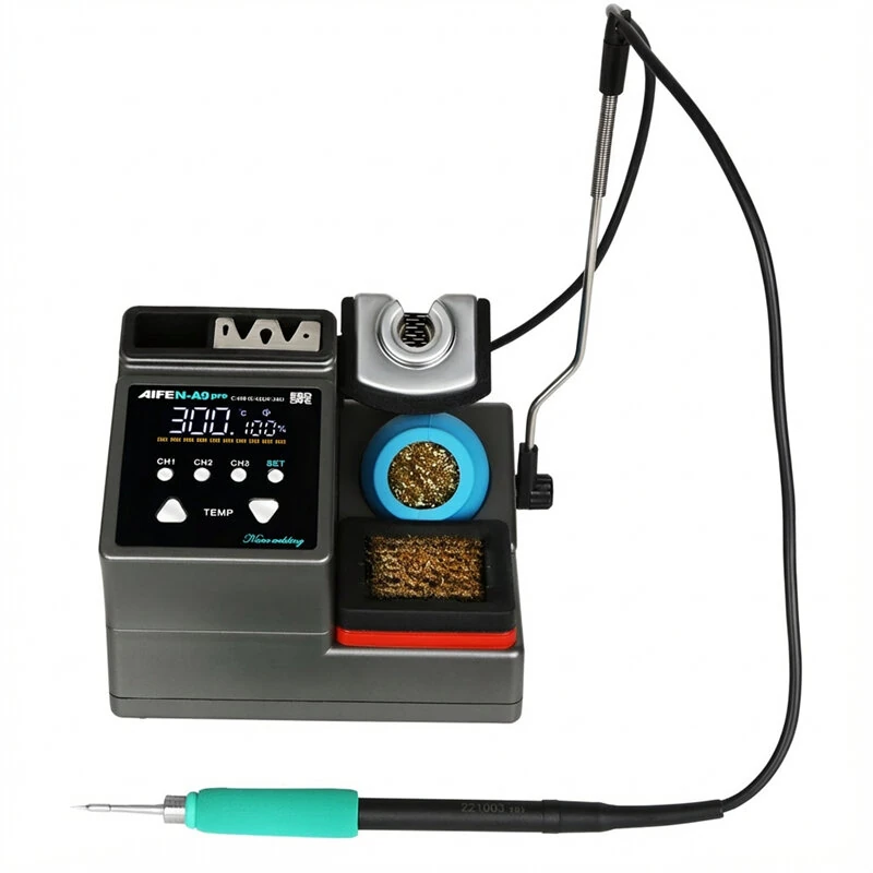 AIFEN A9PRO Soldering Station 120W | Temperature Control with 245 Tips & Hibernation Bracket - Image 4