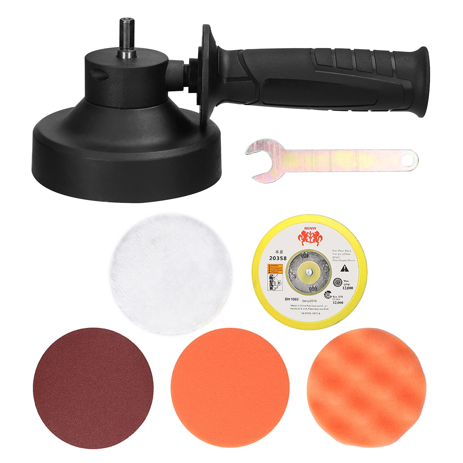 Electric Drill to Polishing Machine Attachment - Car Rotary Polisher with Pad - Image 3