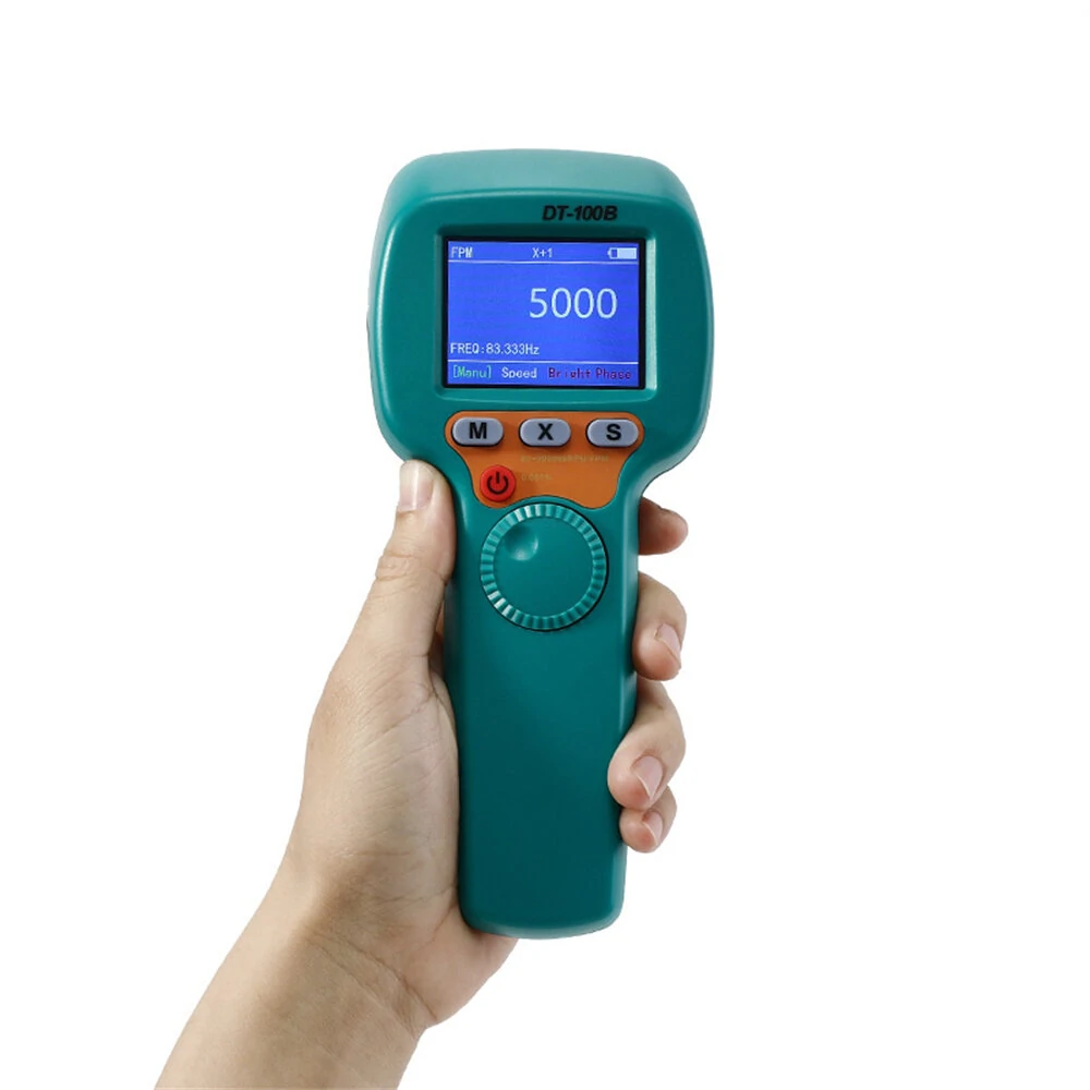 DT-100B Digital Handheld Stroboscope | LED Flash Tachometer 60-999999 RPM - Image 3