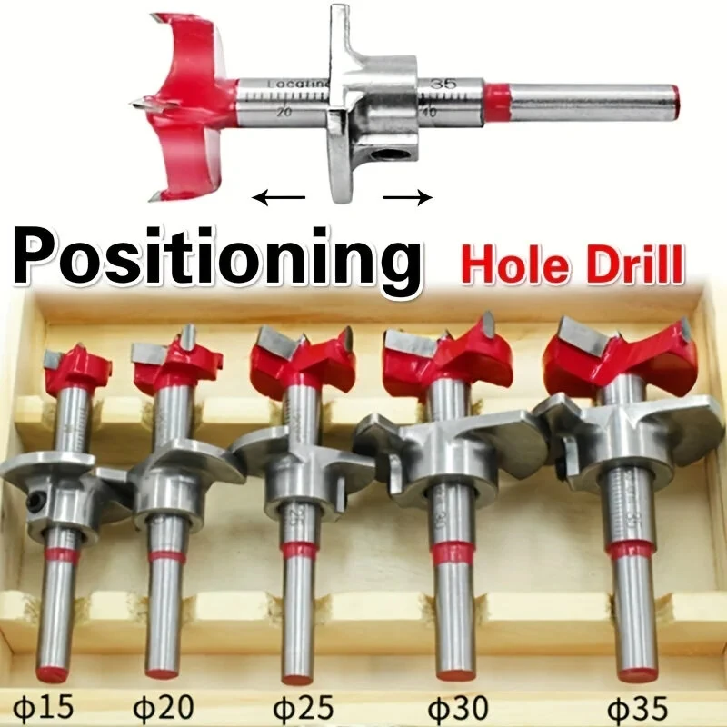5PCS 15-35mm Hard Alloy Flat Wing Drill Bit Set | Adjustable Hinge Hole Expander - Image 4