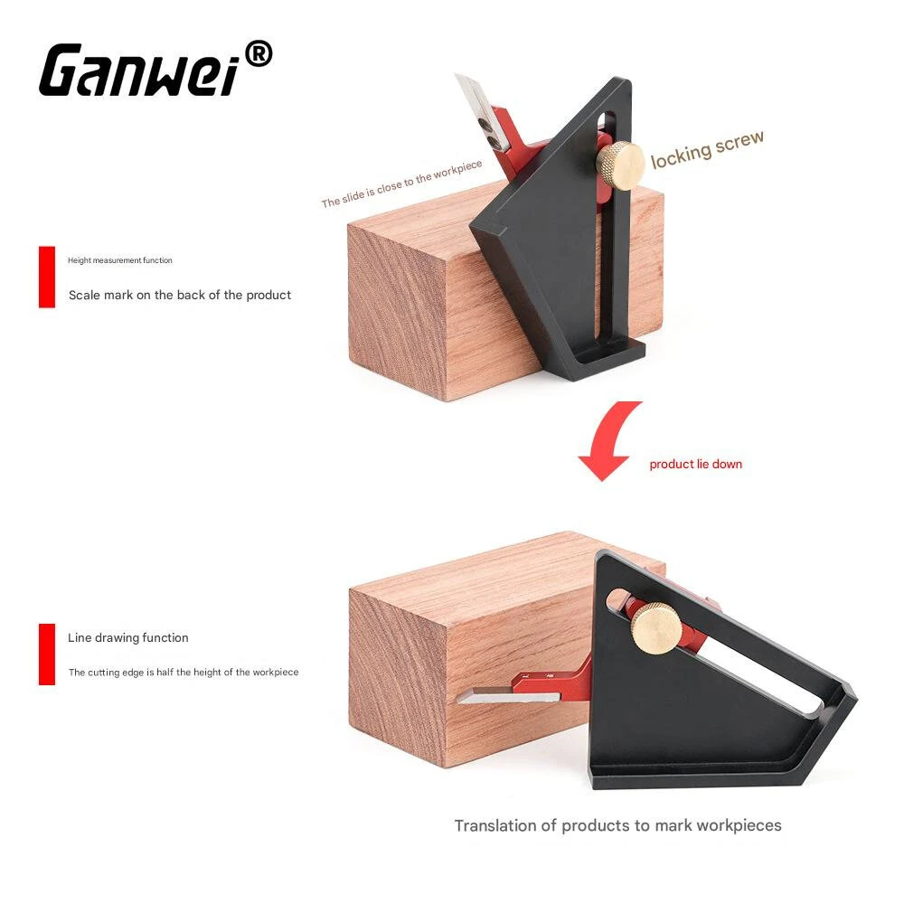 CNC Aluminum Alloy Marking Gauge | 0-58mm High Precision | Compact Woodworking Tool - Image 4