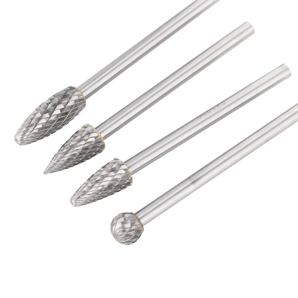 Tungsten Carbide Rotary Burr File - 6mm Shank Double Cut Fine Teeth for Metal - Image 3